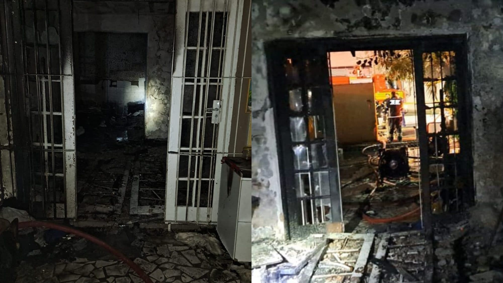 Homem é resgatado por vizinhos durante incêndio em residência em Balneário Camboriú