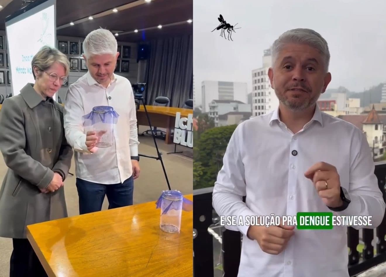 Prefeito de Blumenau comemora a soltura de mosquitos da dengue “modificados”
