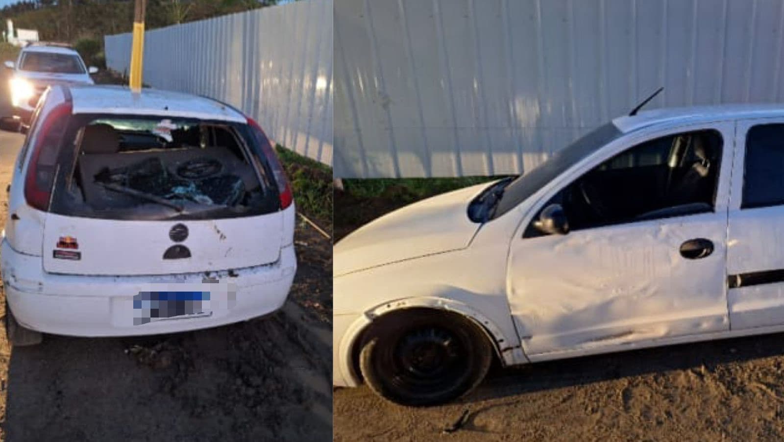 Criminosos roubam carro de jovem em Tijucas e veículo é encontrado depredado