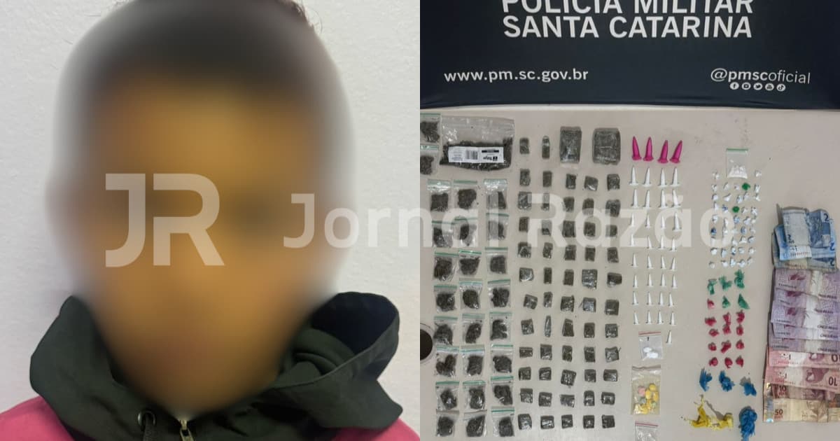 Criança de 10 anos é flagrada traficando drogas na Grande Florianópolis