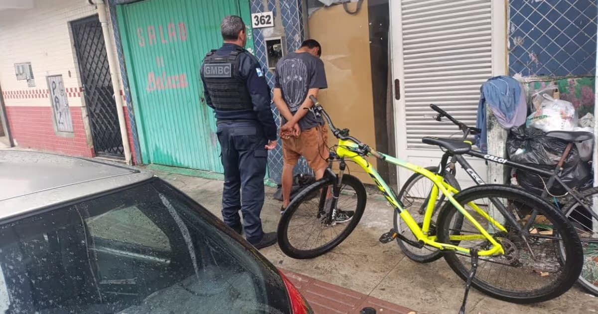 Suspeito anda tranquilamente com bicicleta furtada e é preso pela GM em Balneário Camboriú