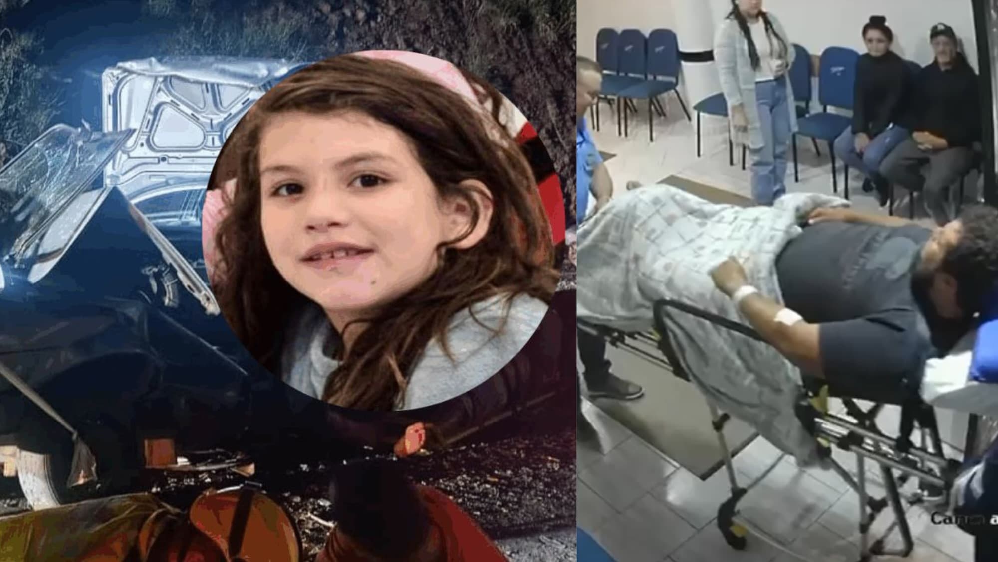 Em macas hospitalares, pais participam do velório da filha morta em acidente em SC