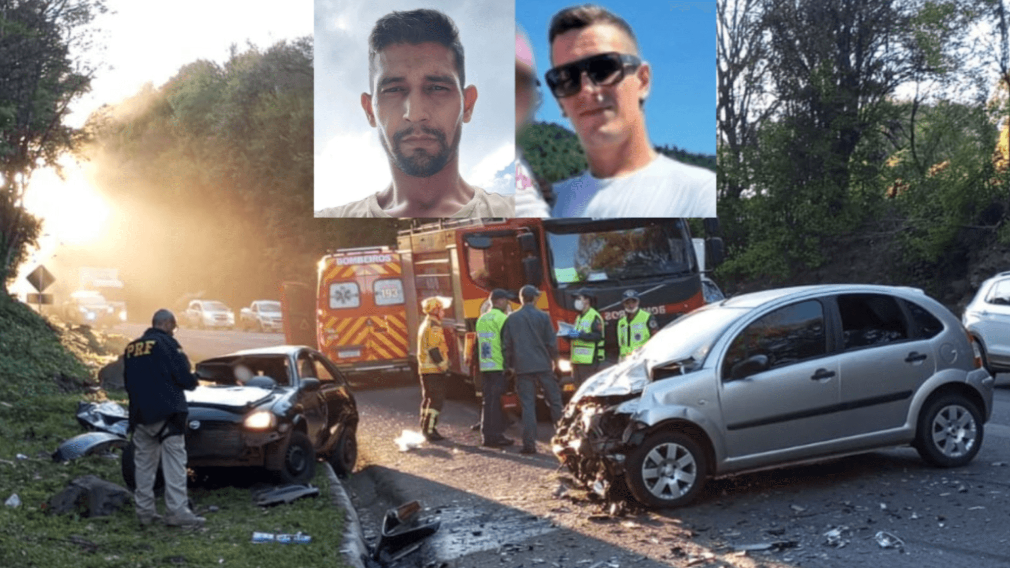 Identificadas as vítimas de grave acidente entre veículos na BR-282