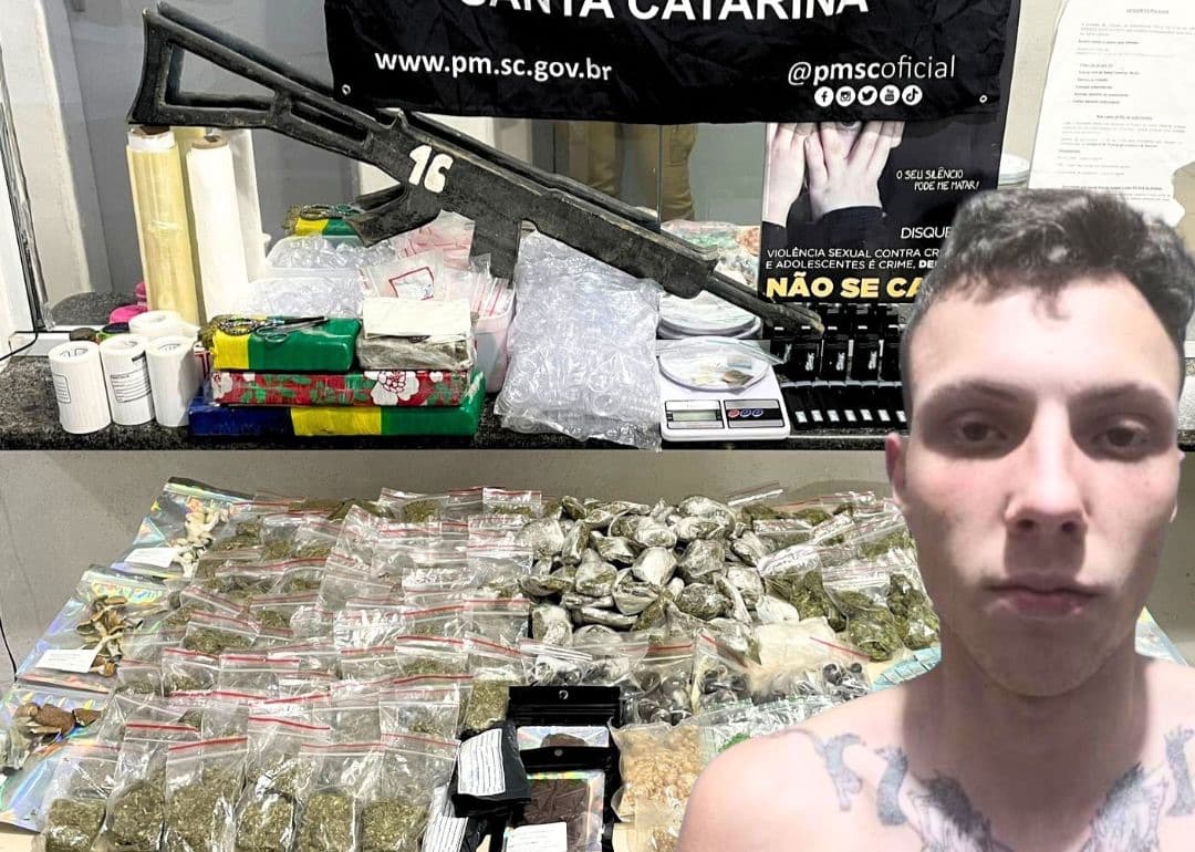 Traficante da Nova Zelândia que montou “disk drogas” em Bombinhas é preso pela PMSC: “tinha de tudo”
