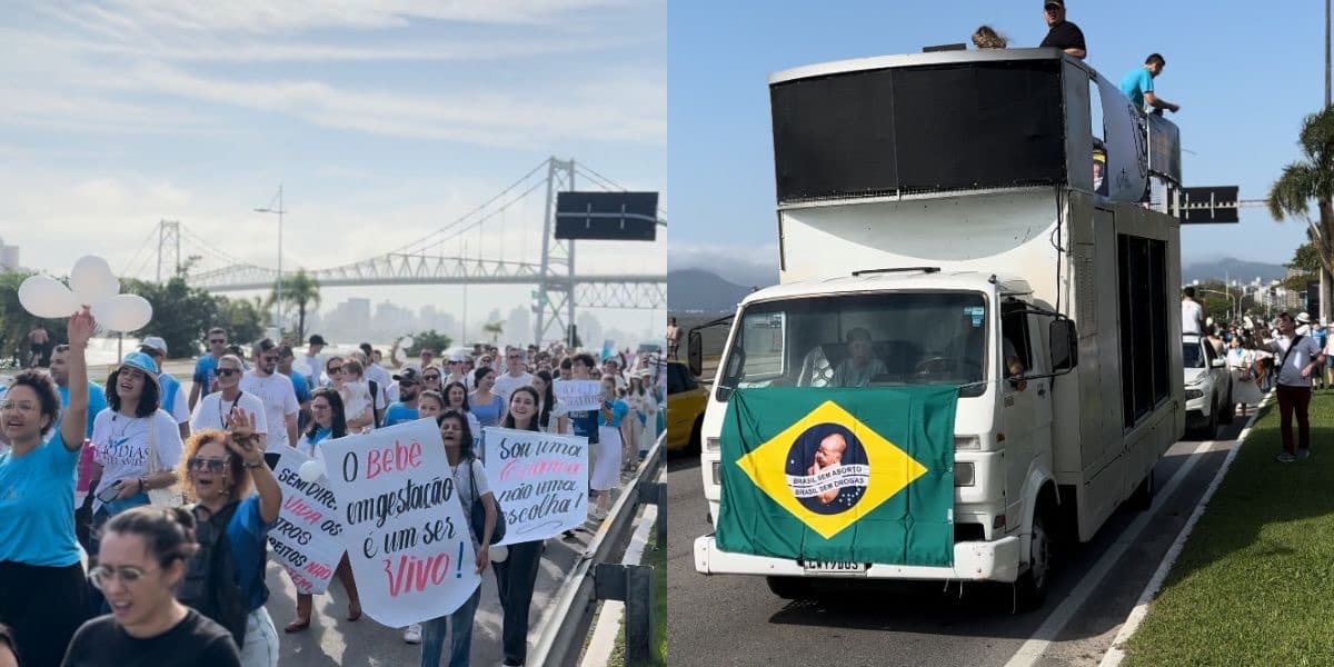 “Brasil sem aborto”: marcha pela vida e pela família mobiliza Florianópolis em defesa dos valores cristãos