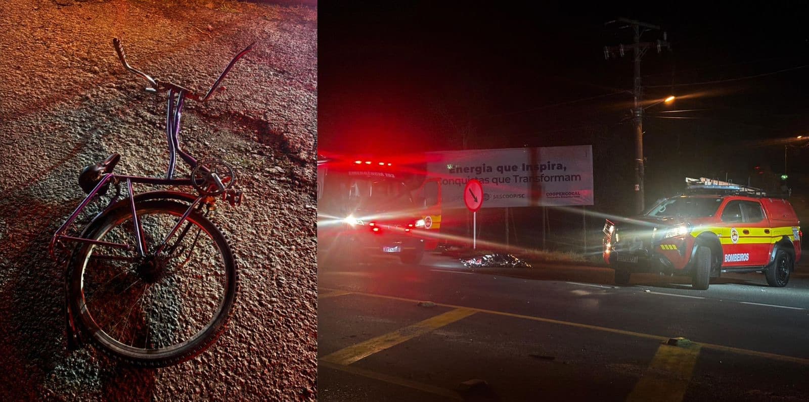 Colisão na SC-446 resulta na morte de ciclista em Criciúma