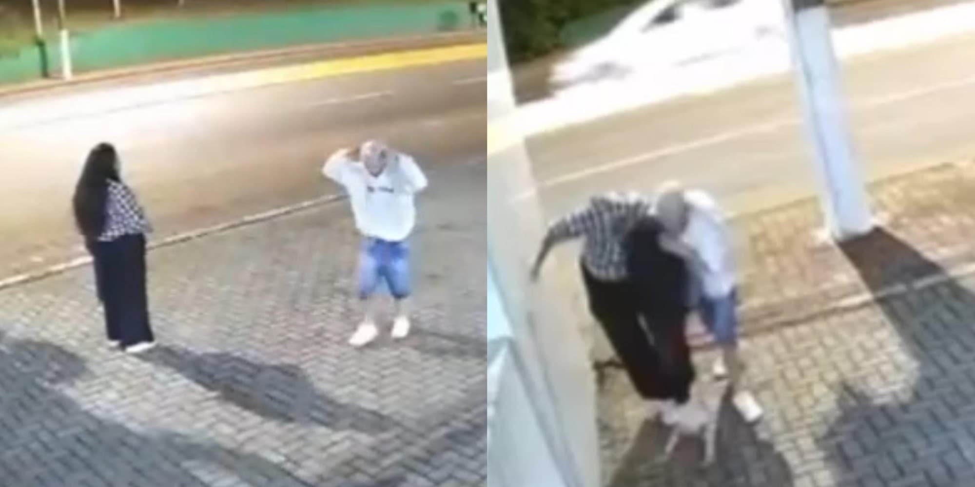 Câmeras flagram mulher sendo brutalmente espancada pelo ex em SC; Guarda Municipal evita tragédia maior