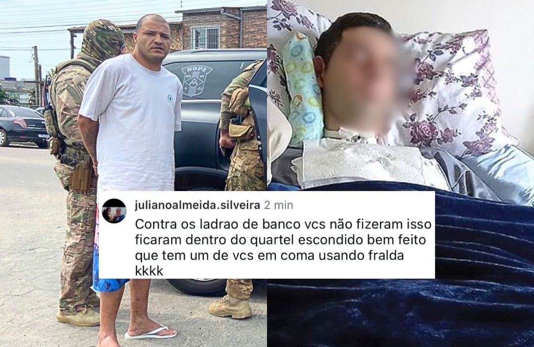 “Bem feito que tem um em coma usando fralda”: criminoso que zombou da PMSC é preso