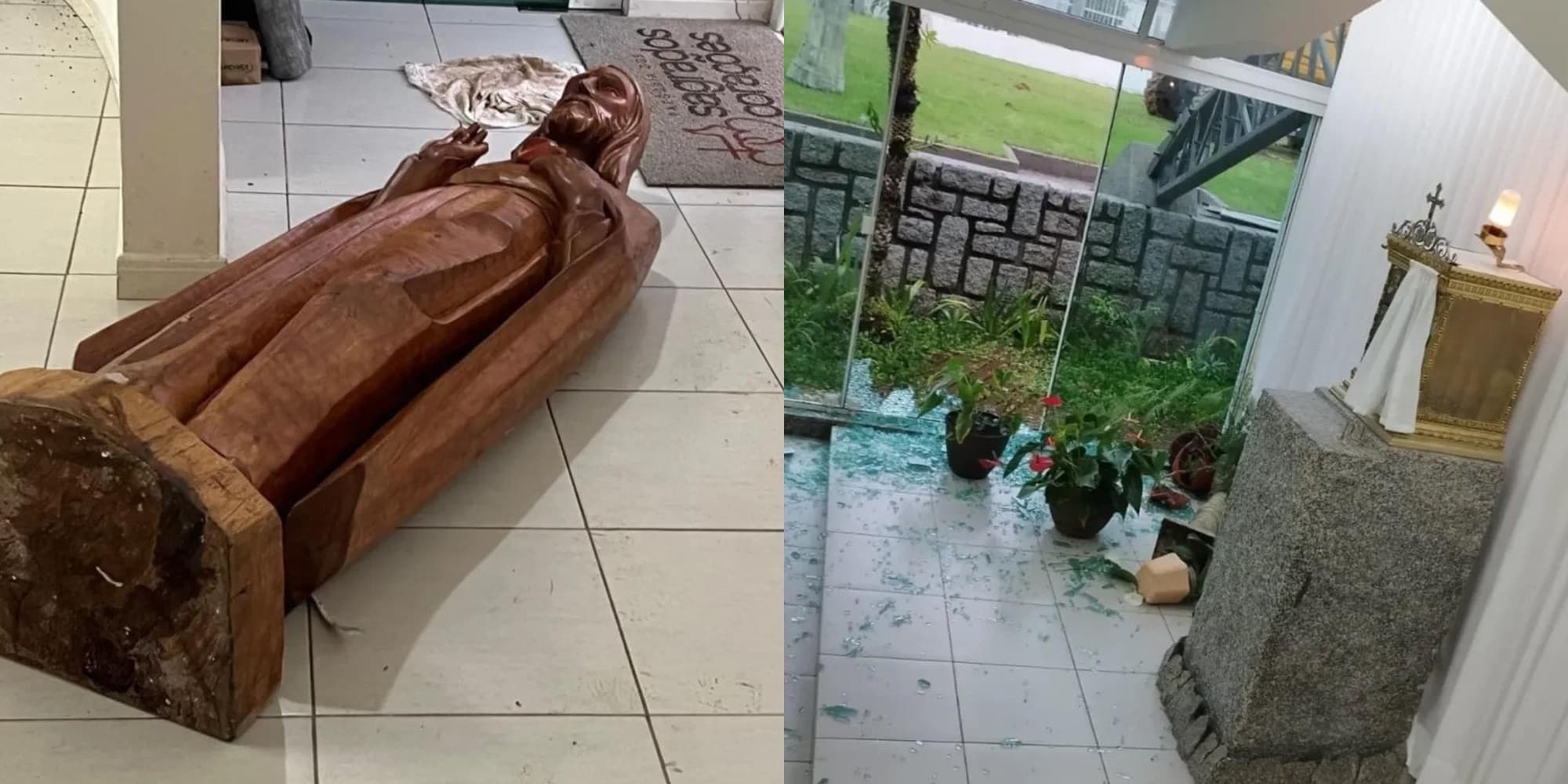 Matriz na grande Florianópolis é alvo de ataques de vândalos: “tentaram violar o santíssimo”