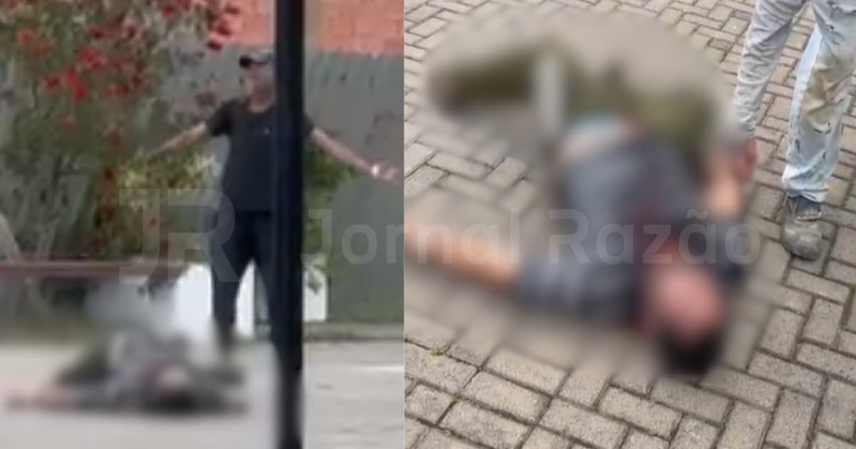 Morador de rua é gravado matando outro andarilho de forma brutal em SC