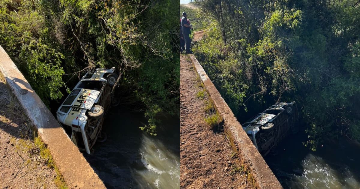 Kombi escolar com grávida e nove crianças cai em rio e todos saem ilesos em SC: “um verdadeiro milagre”