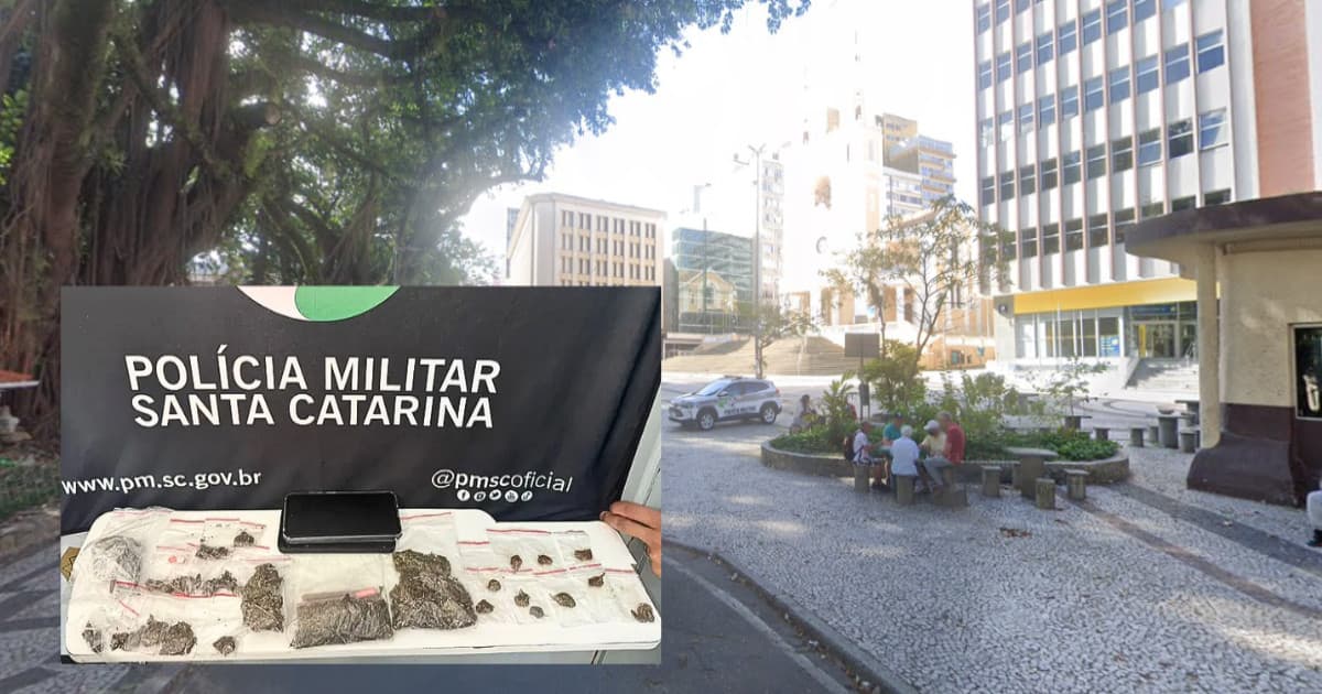 Grupo é flagrado vendendo drogas em plena praça central de Florianópolis