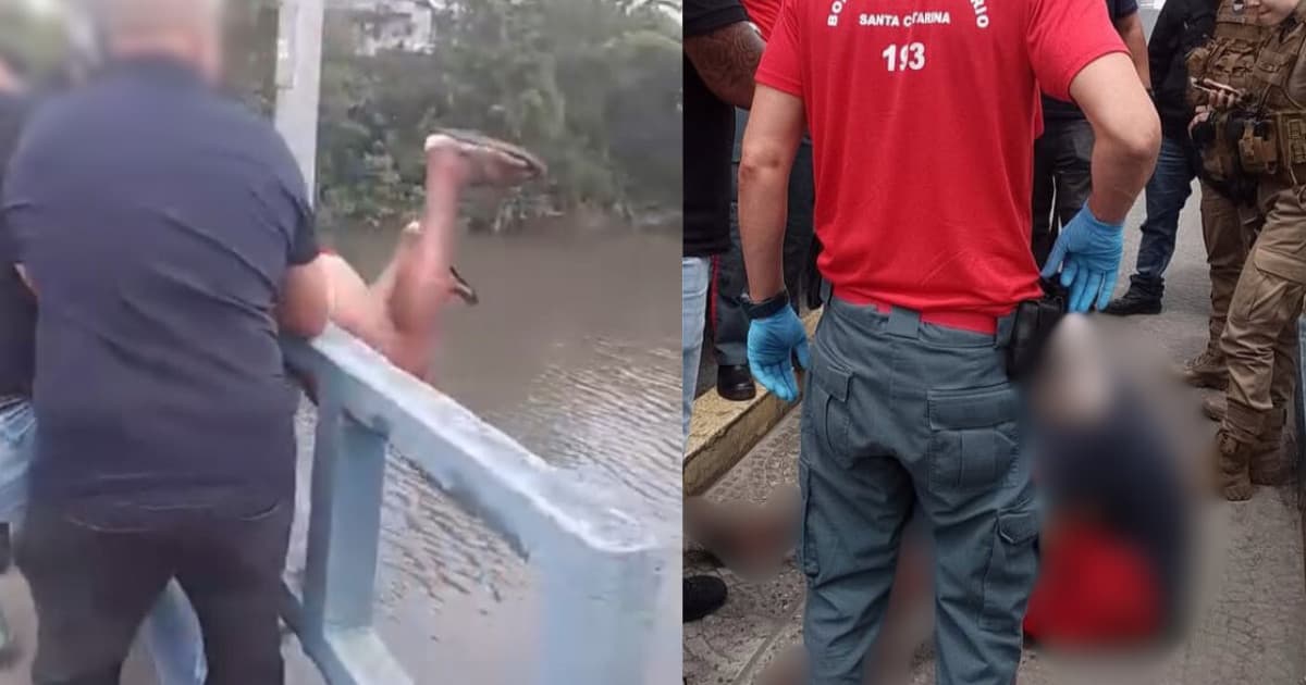 Homem tenta se jogar de ponte em Itajaí e motivo surpreende
