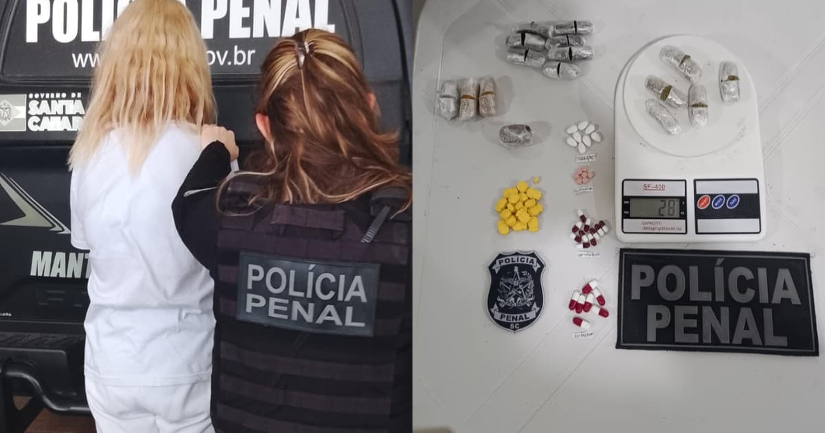 Mulher tenta entrar com drogas escondidas nas coxas em presídio de SC: “foi visitar e agora será visitada”