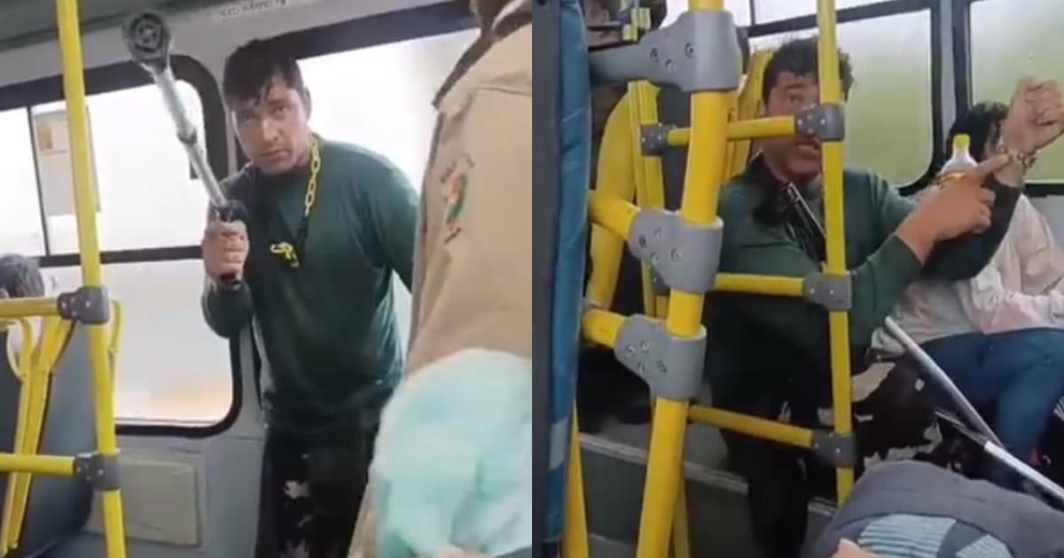 Morador de rua é “convidado” a descer de ônibus após ameaçar passageiros em Florianópolis