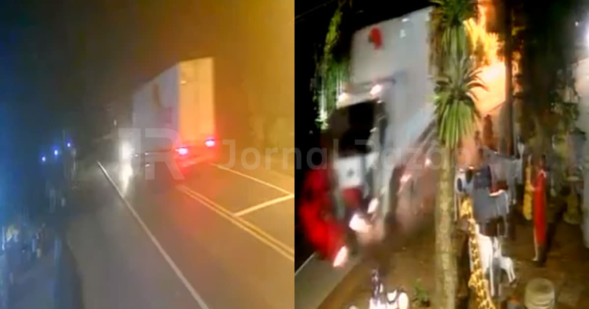 Imagens revelam como foi a colisão que deixou três mortos no Vale do Itajaí