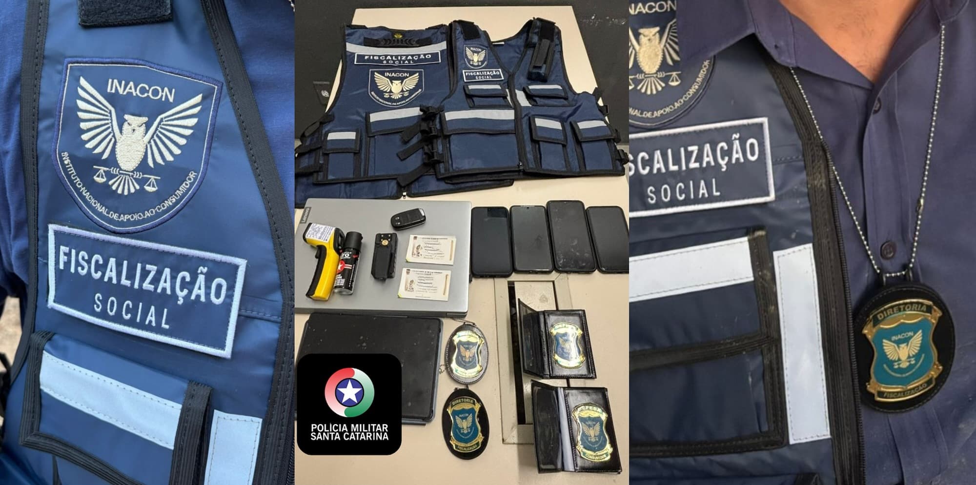Falsos fiscais são presos após se passarem por agentes do consumidor em Florianópolis