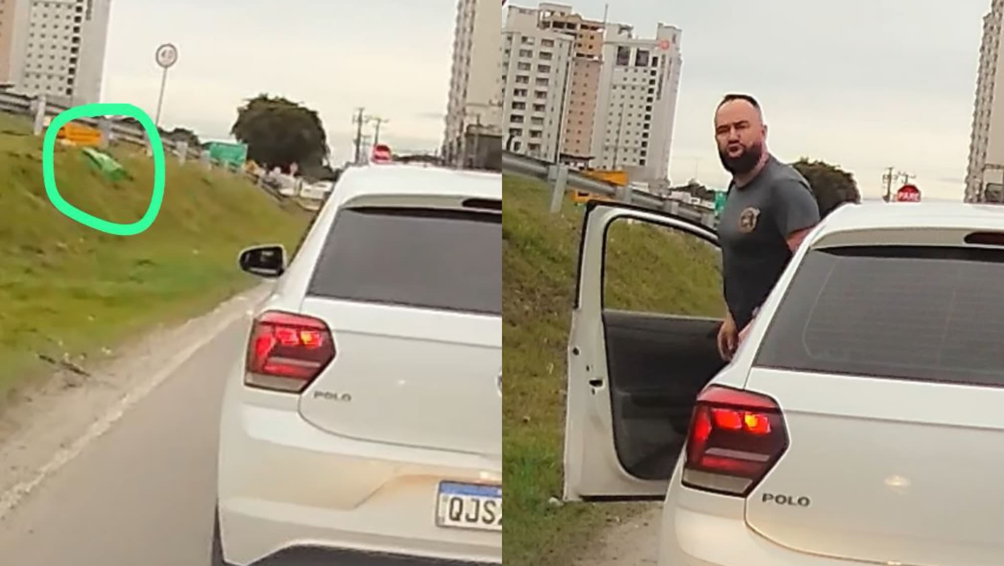 Motorista “machão” fura fila, joga garrafa pela janela e parte para a violência em Itapema