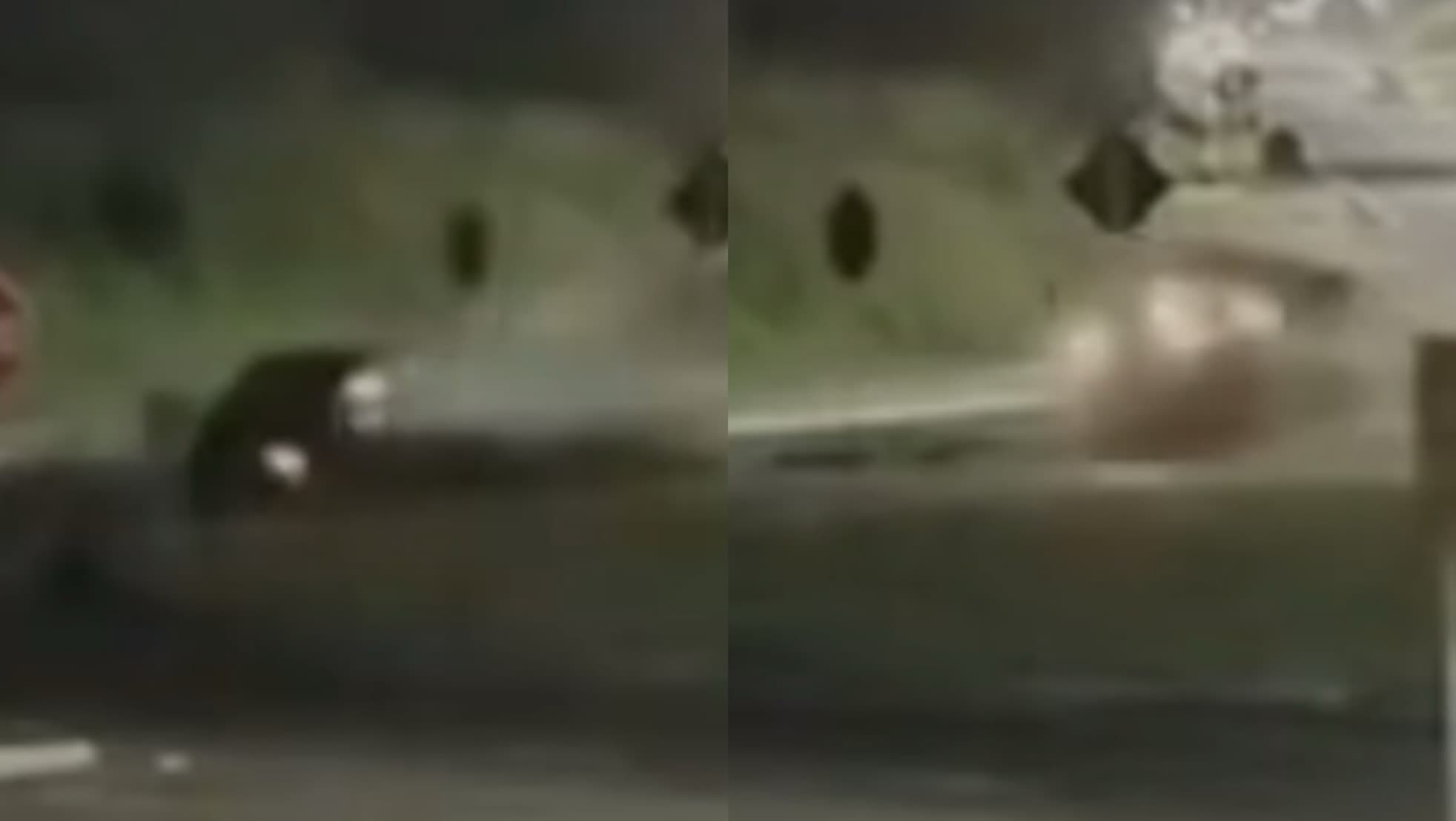 Cena impressionante: veículo “voa” após perder controle em rotatória na BR-280
