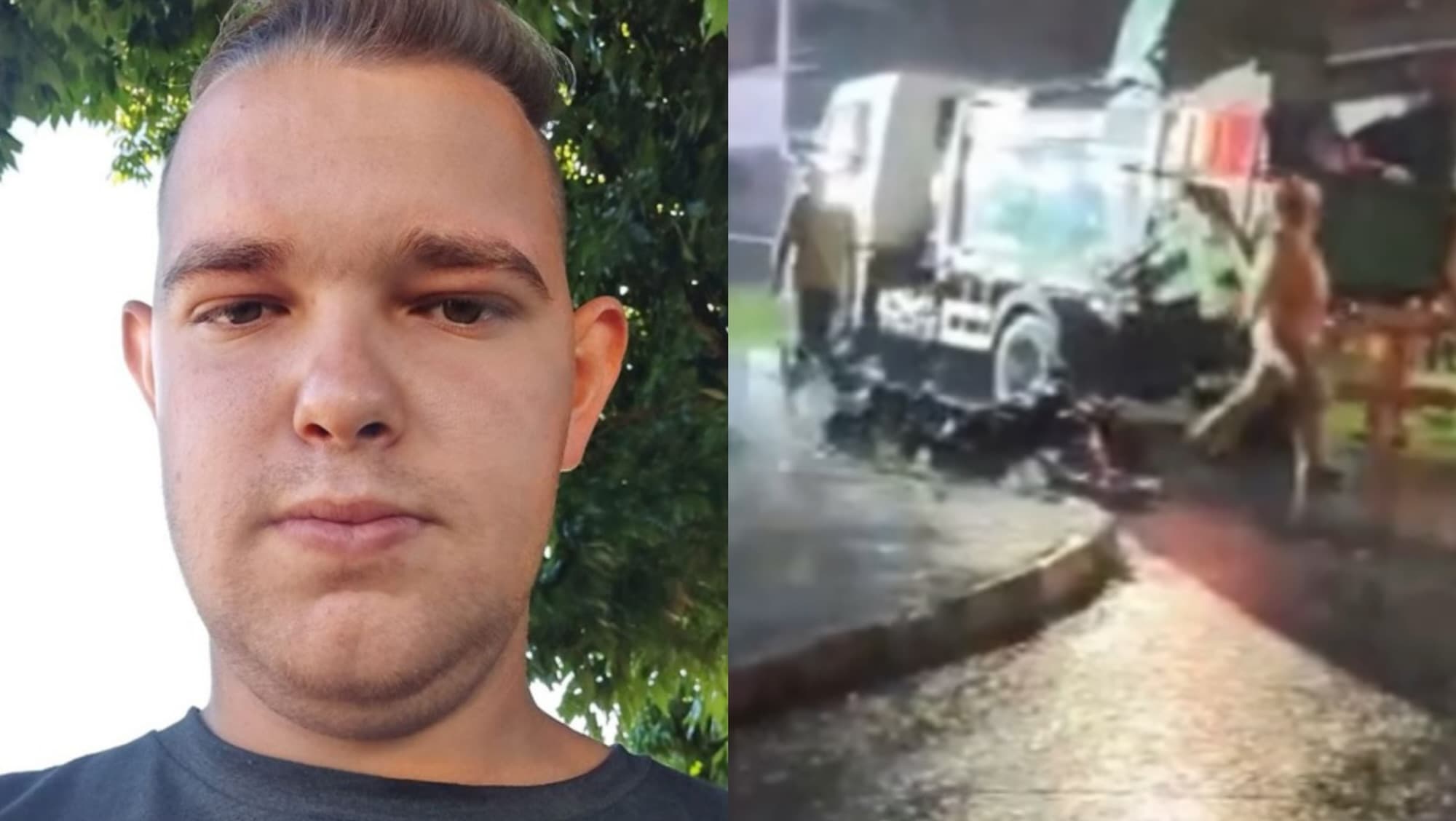 Identificado jovem que morreu atropelado por caminhão de lixo em SC