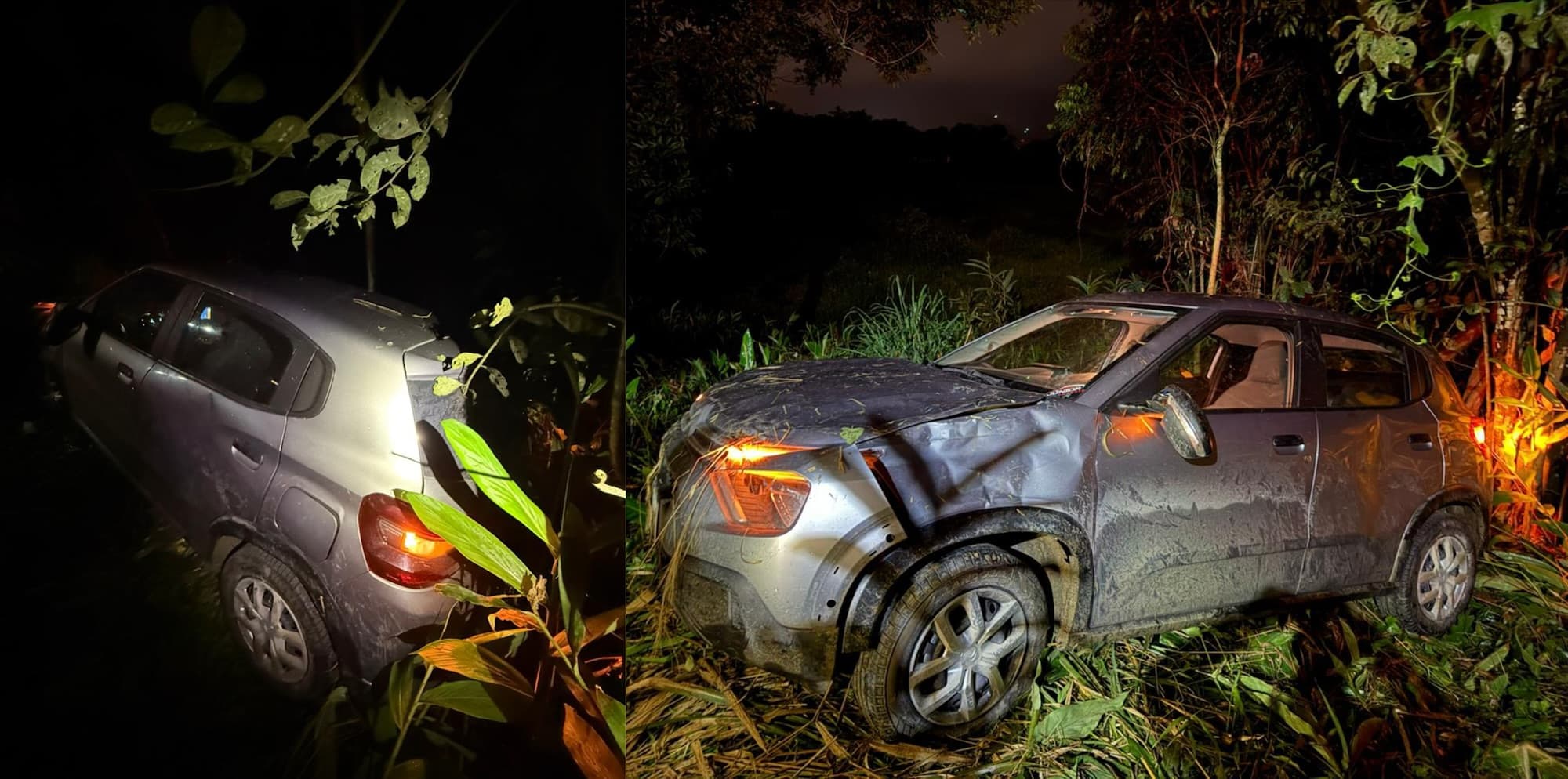 Mulher fica presa em carro após grave acidente em Camboriú