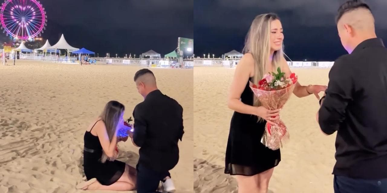 “Nota 7 pro câmera”: pedido de casamento em Balneário Camboriú emociona e viraliza