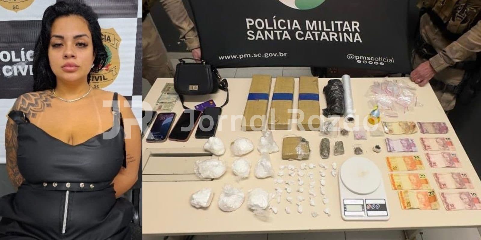 Dias após ex-esposa ser presa, filha de chefão do PGC cai nas mãos da PMSC em Florianópolis