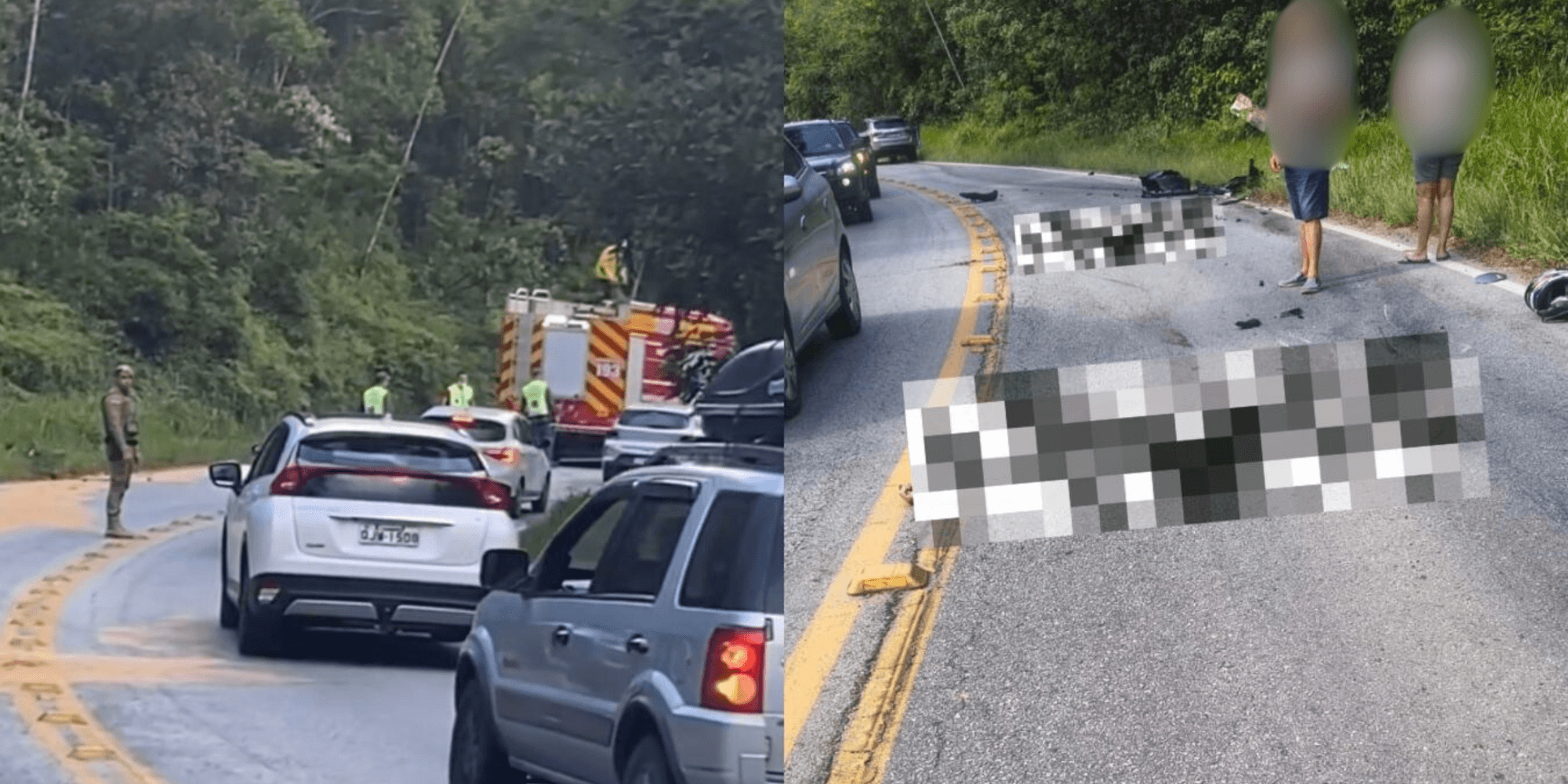 URGENTE: Duas pessoas morrem em grave acidente na SC-108, em Nova Trento
