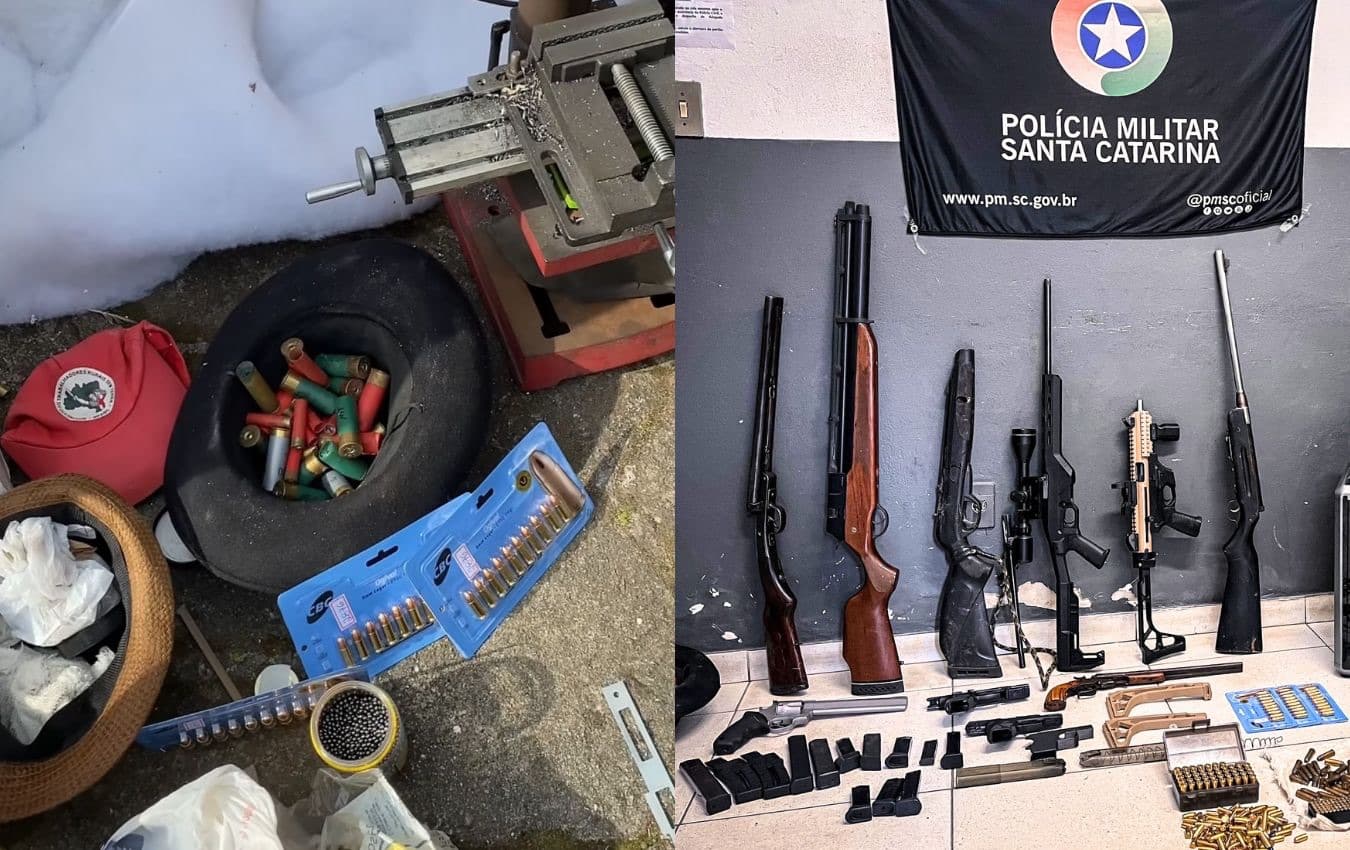 Fábrica clandestina de armas em Florianópolis é fechada em operação da PMSC