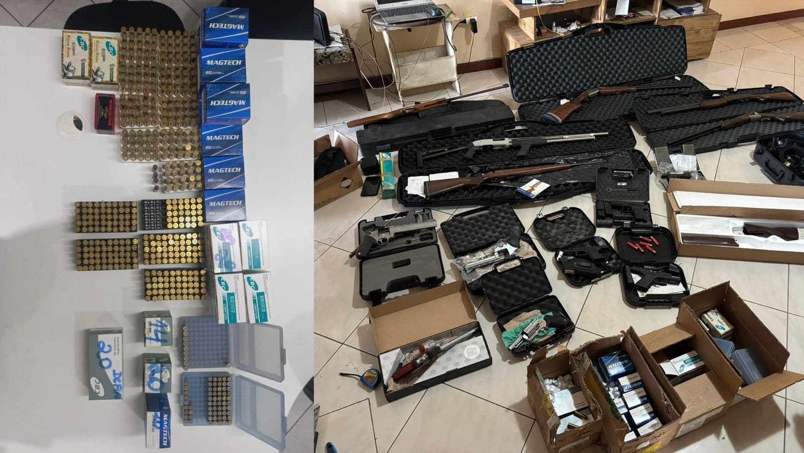 Filho é preso após agredir o pai idoso e polícia descobre arsenal escondido em apartamento