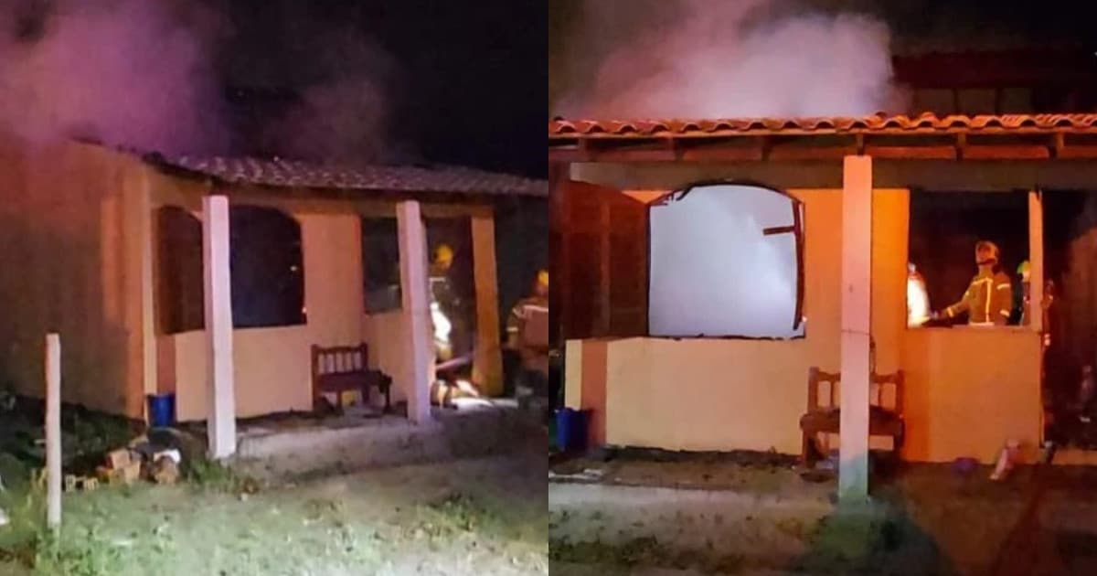 Homem coloca fogo na própria casa após esfaquear a esposa em SC