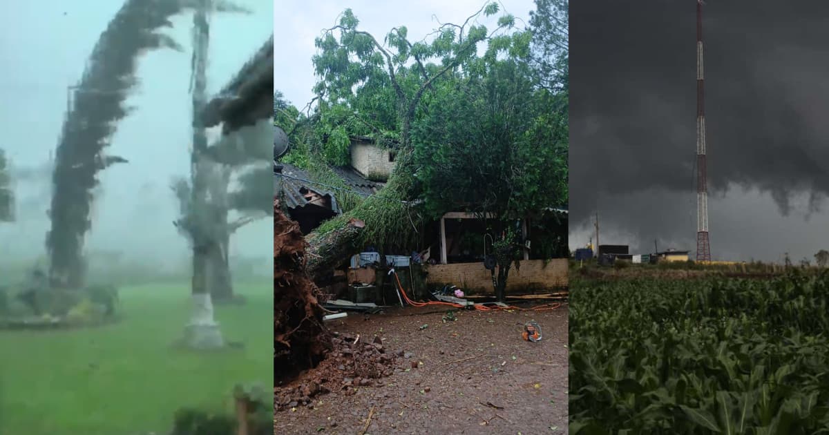 URGENTE: Alerta vermelho se confirma e forte tempestade atinge o Oeste Catarinense