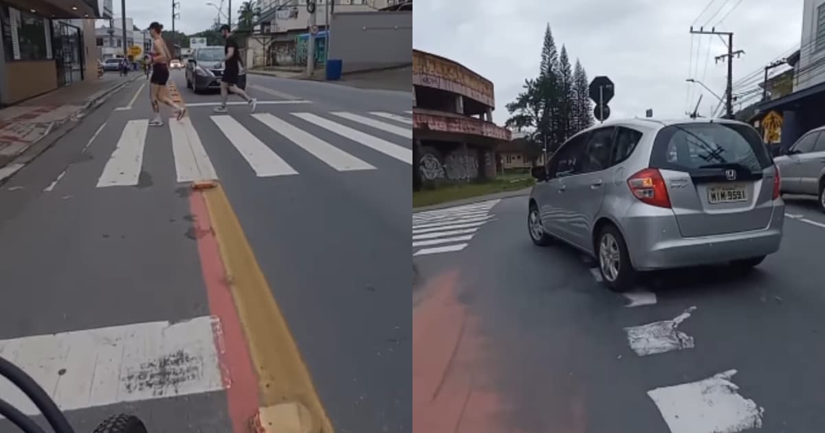 Jovem expõe perigos que enfrenta de bike no trânsito em cidade de SC: “a gente fica vulnerável”