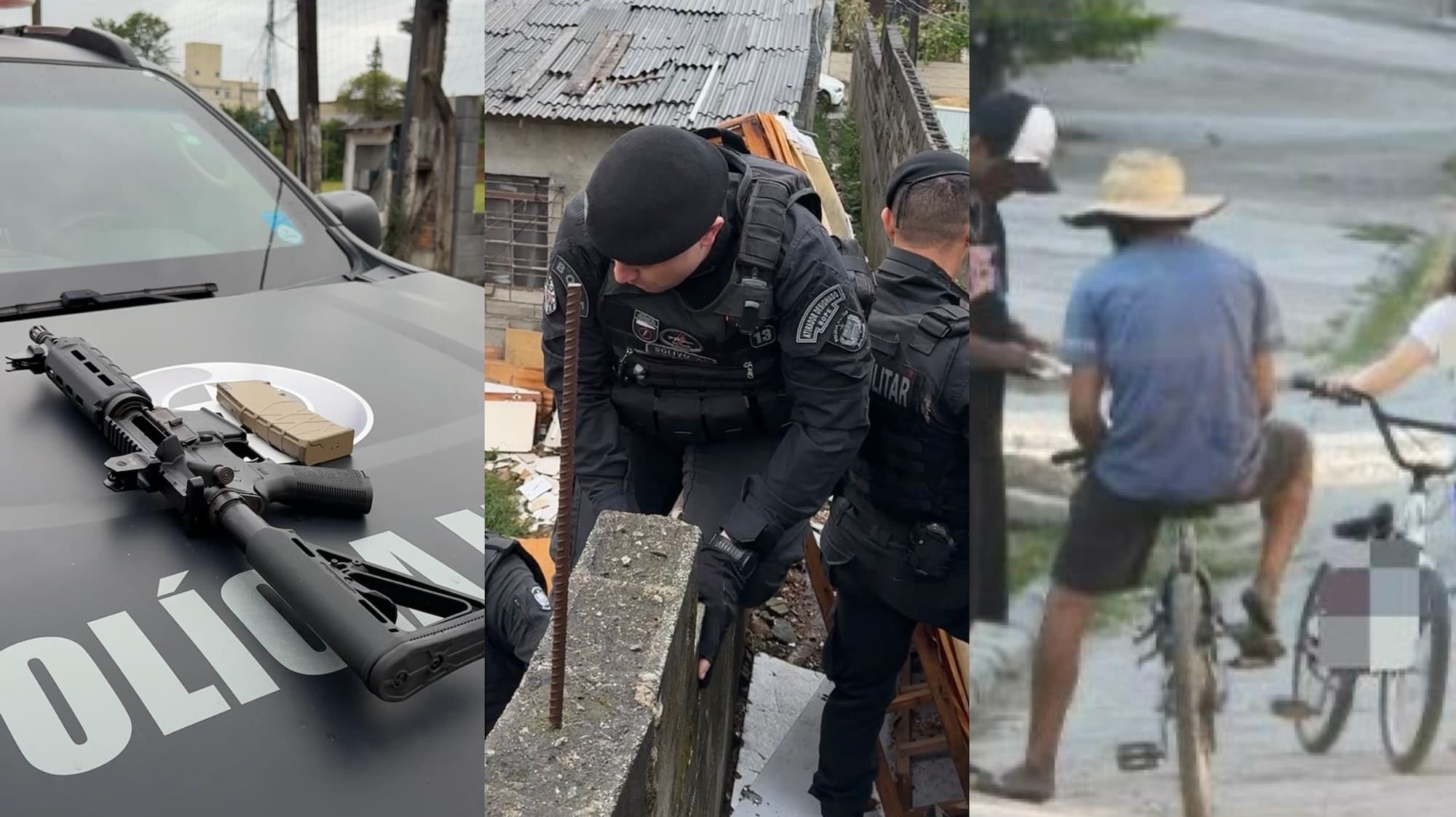 Megaoperação na Grande Florianópolis encontra fuzil com traficantes que vendiam drogas ao lado de escolas