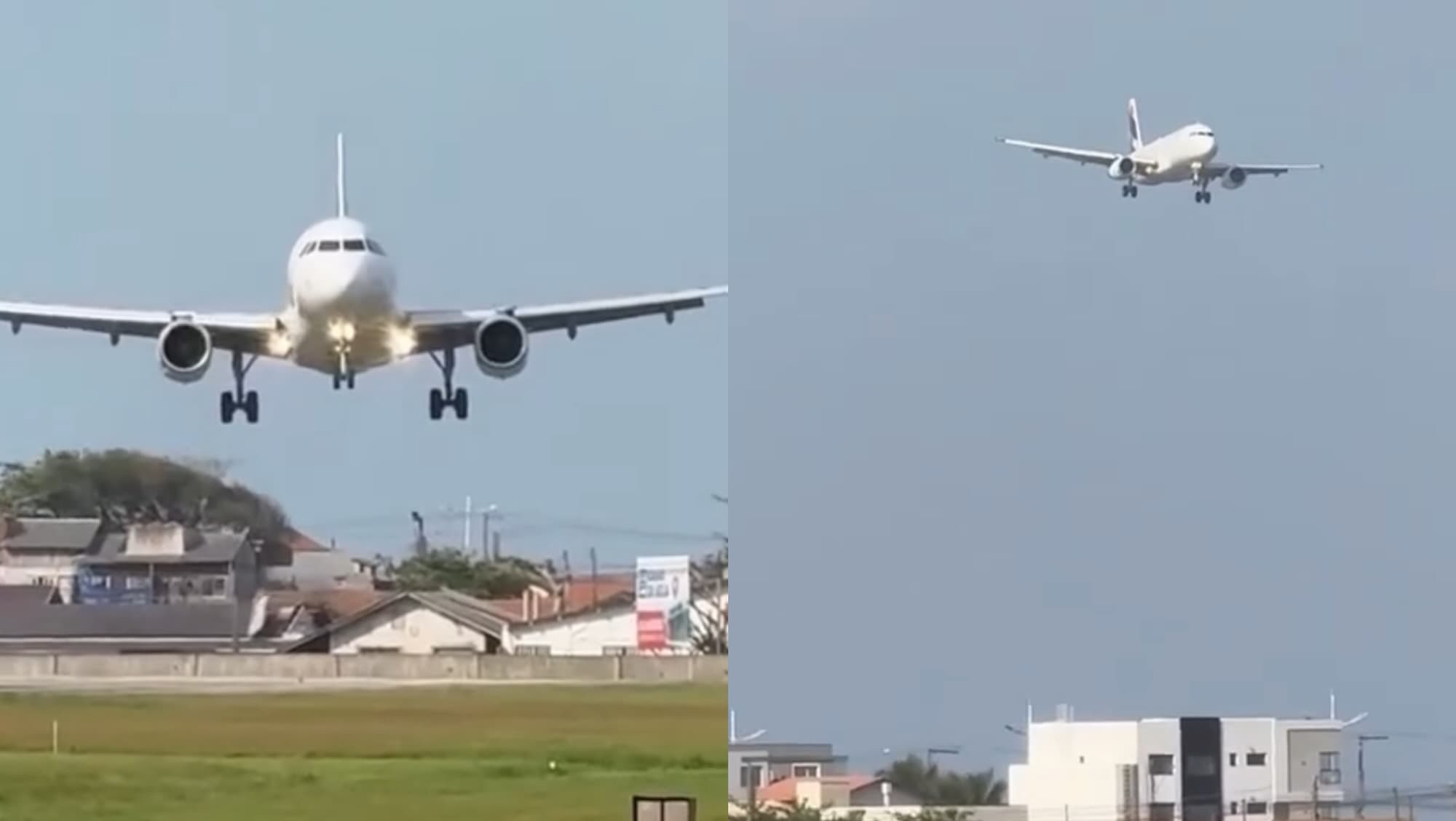 Vento forte faz piloto realizar pouso-caranguejo em aeroporto de SC