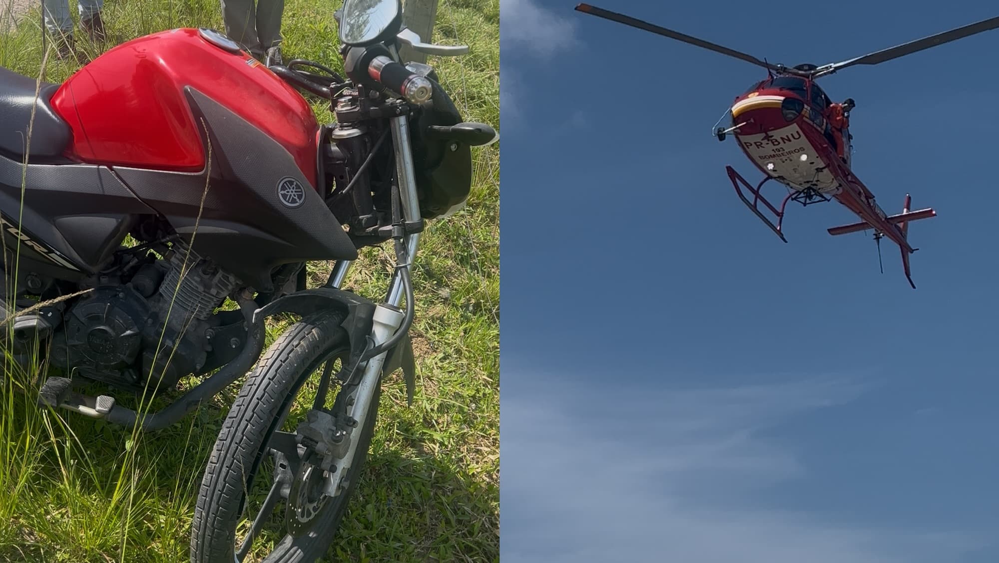 Motociclista fica gravemente ferido após acidente e mobiliza Arcanjo em Penha