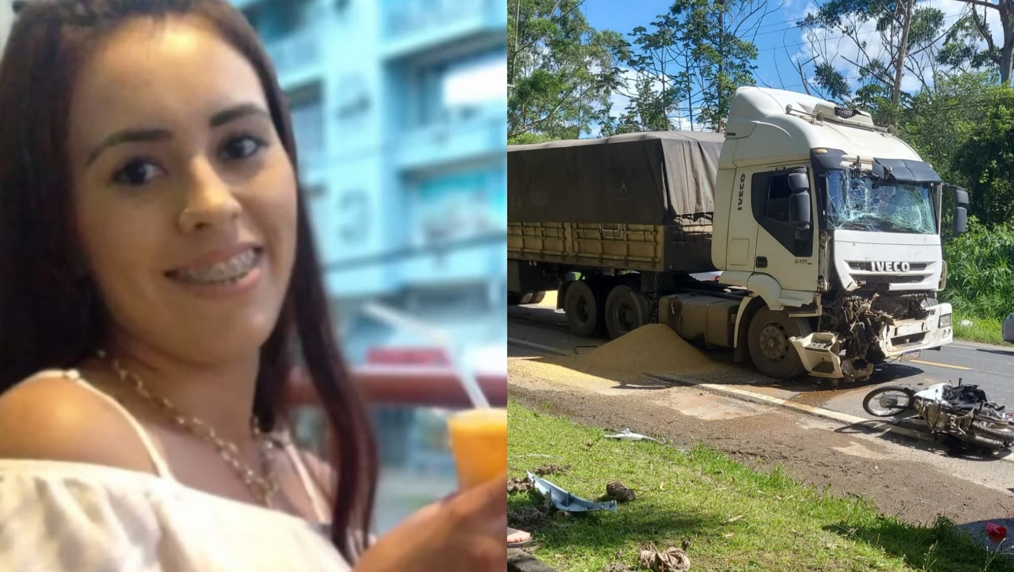 Identificada motociclista que morreu em grave acidente com caminhão na BR-470