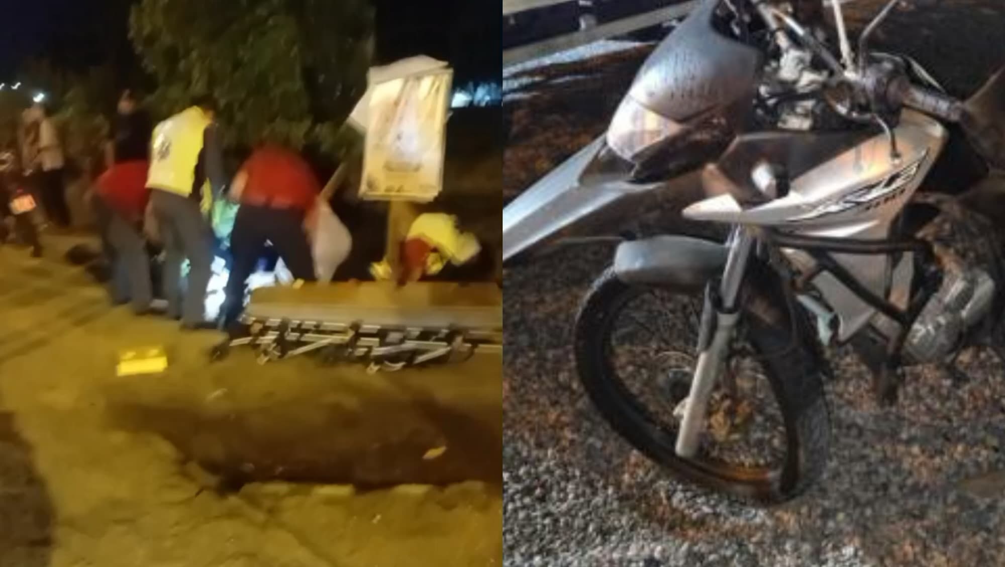 Motociclista é atingido por carro na contramão e motorista foge sem prestar socorro em Tijucas
