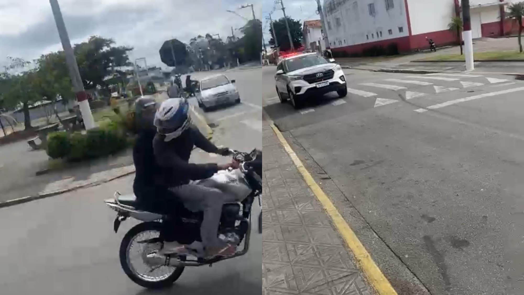 “Vai pegar nunca”: perseguição em Tijucas termina em acidente na BR-101; VEJA VÍDEOS