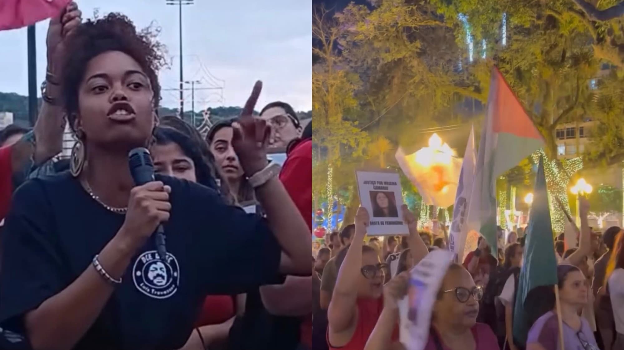 “Antes de nos matar a gente mata eles”: esquerda faz ato em Florianópolis após feminicídio
