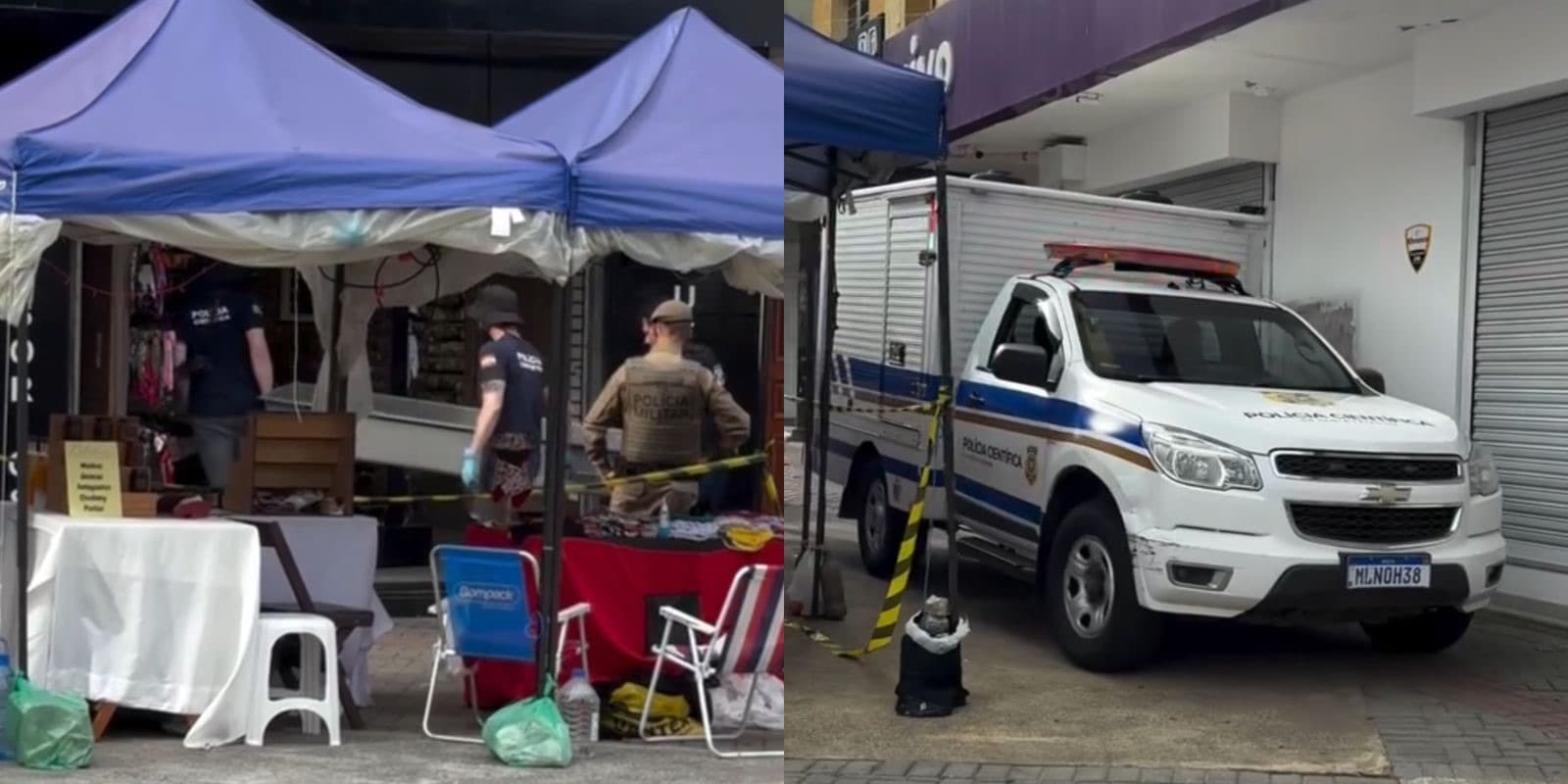 Esfaqueado em praça de SC: morador de rua busca abrigo em loja, mas não resiste e morre