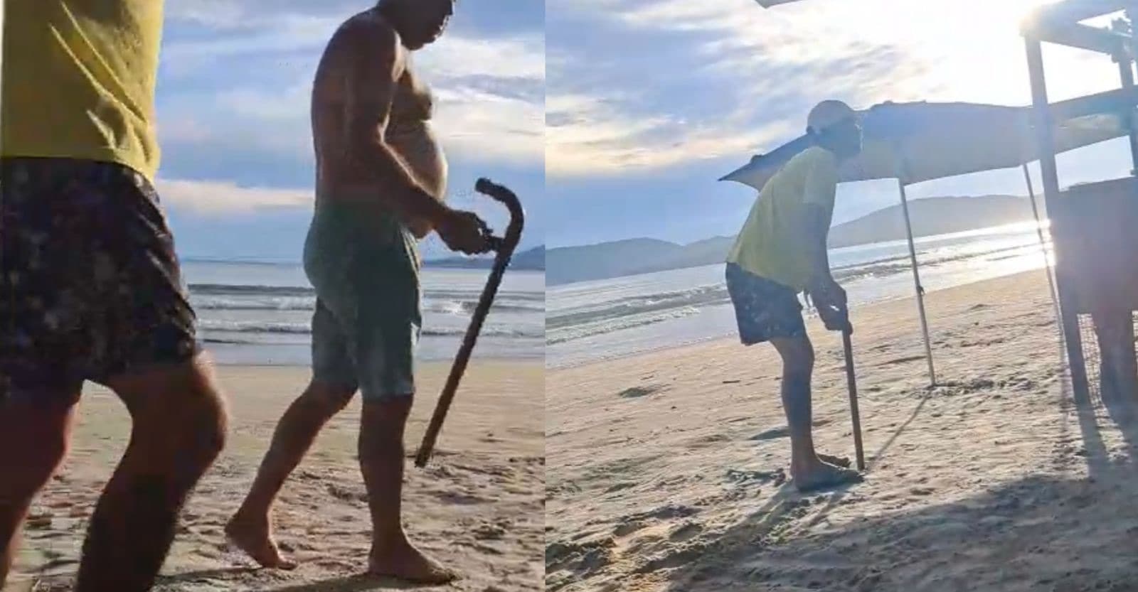 “Bota a mão pra tu ver”: banhista é ameaçada ao pedir espaço na areia da praia em Itapema