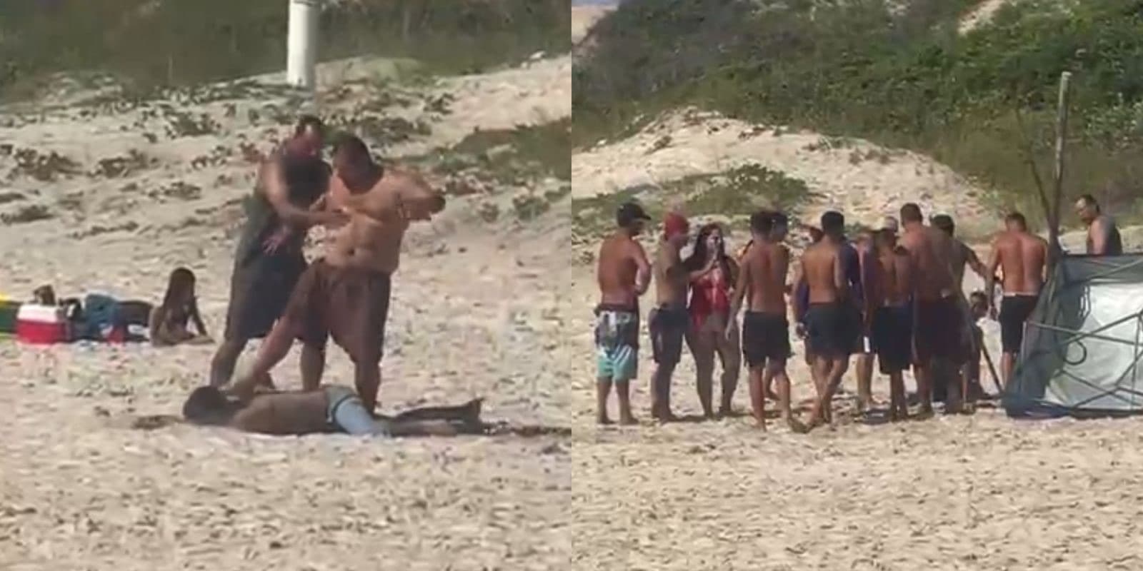 “Donos da praia?”: bêbados se apossam de tenda e agridem o dono em Florianópolis
