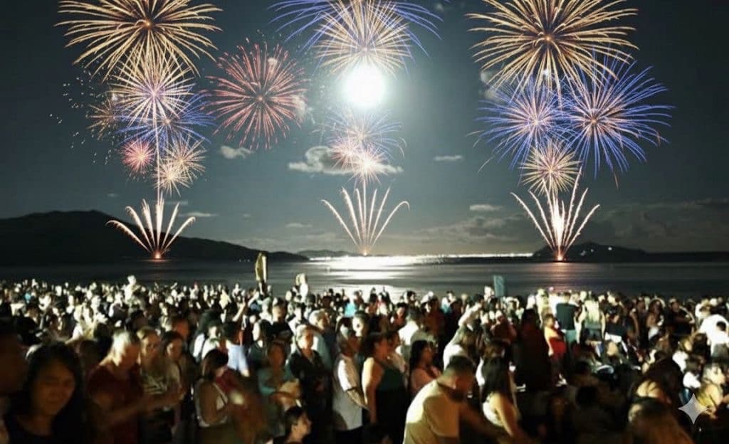 Tijucas faz história com primeiro Réveillon na praia, Shows e queima de fogos no Pontal Norte