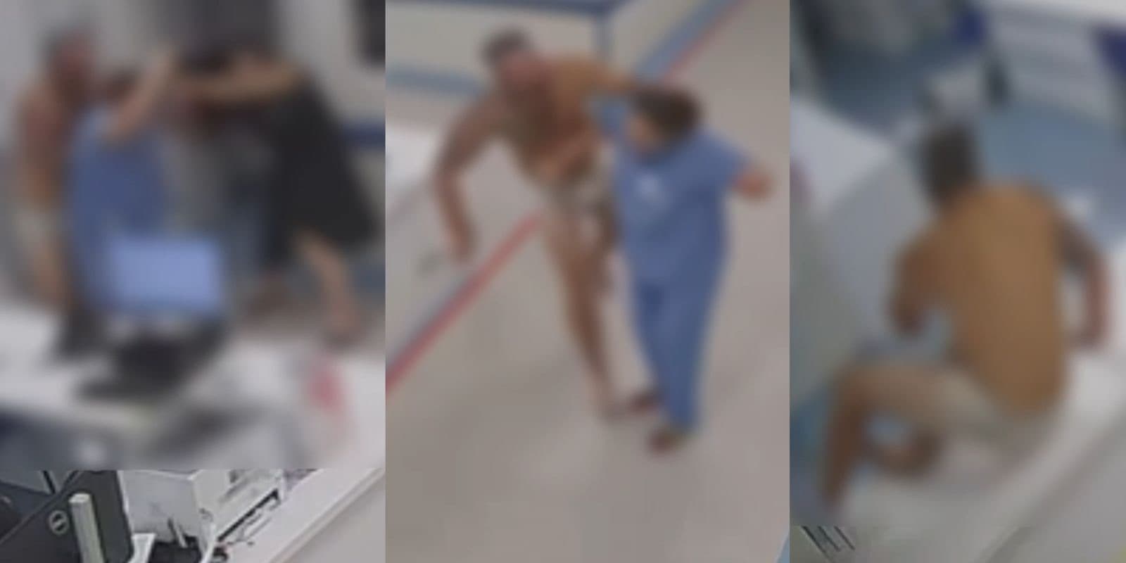 “Só de cueca”: homem em surto ataca enfermeiras e quebra tudo em hospital de Itapema