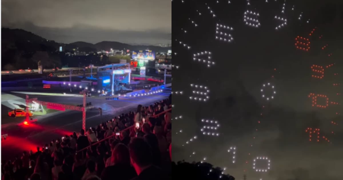 Show com mais de 500 drones transformam o céu de Balneário Camboriú em um “espetáculo”