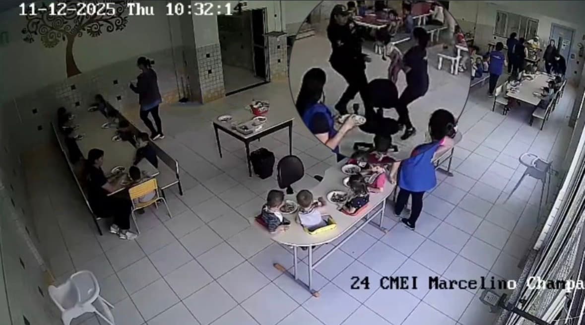 Vigilante escolar age rápido e salva criança de 2 anos engasgada em escola de SC