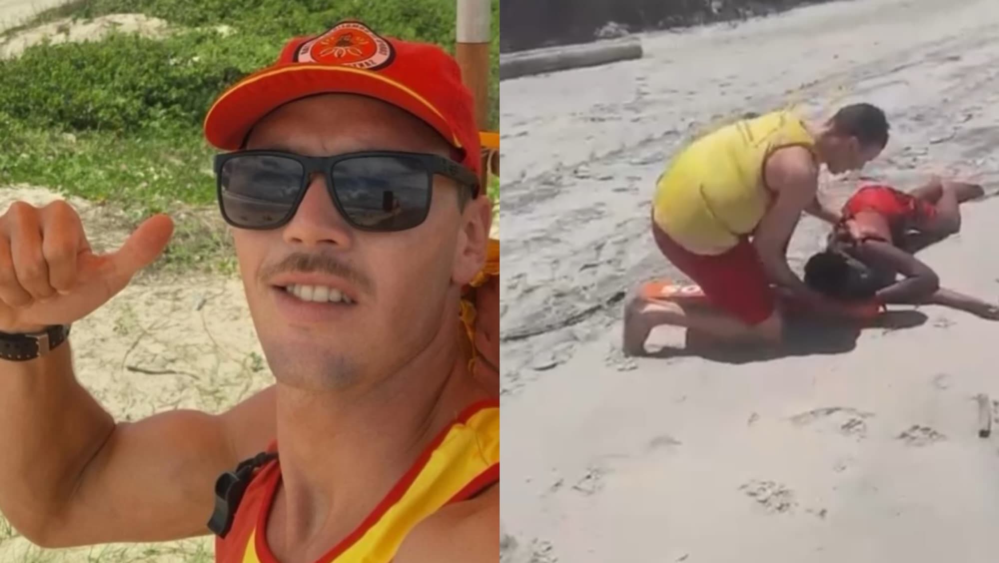 Guarda vidas salva jovem afogado em praia de Navegantes: “herói”