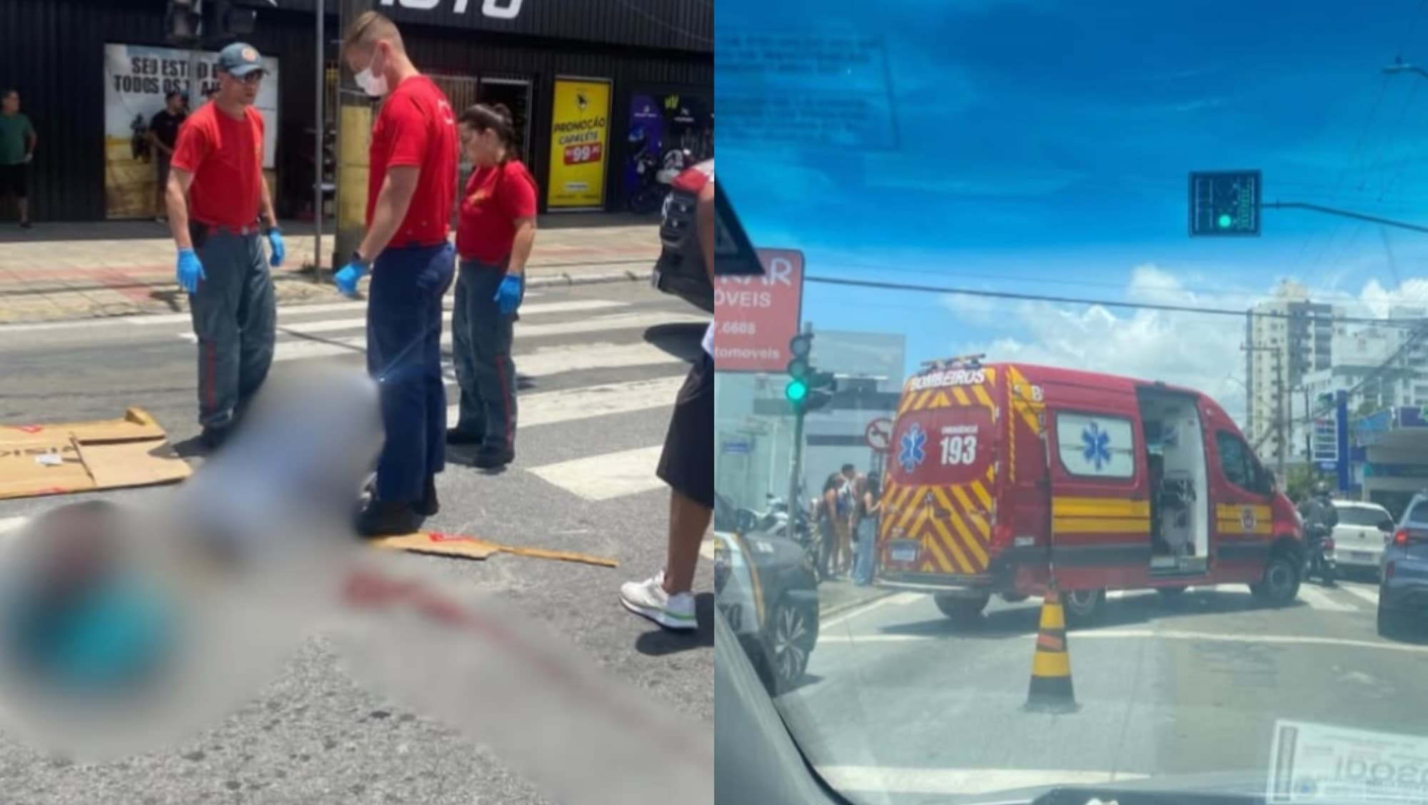 Condutora de moto morre em grave acidente com caminhão em Itajaí