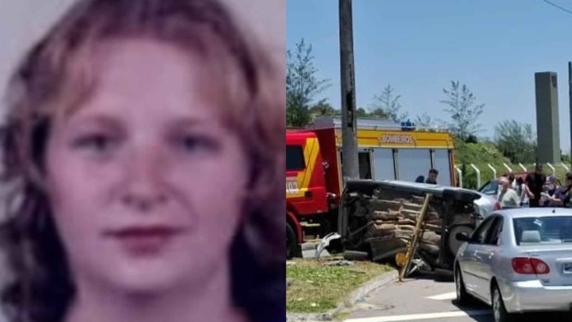 Passageira morre após carro bater em poste e tombar em SC